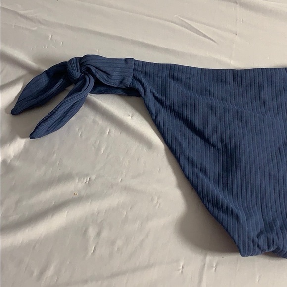 Blue Ribbed Bikini Bottom - Picture 4 of 5